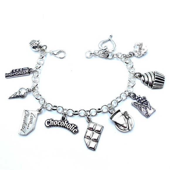 Chocoholic Charm Bracelet Chocolate Lovers - Picture 1 of 8
